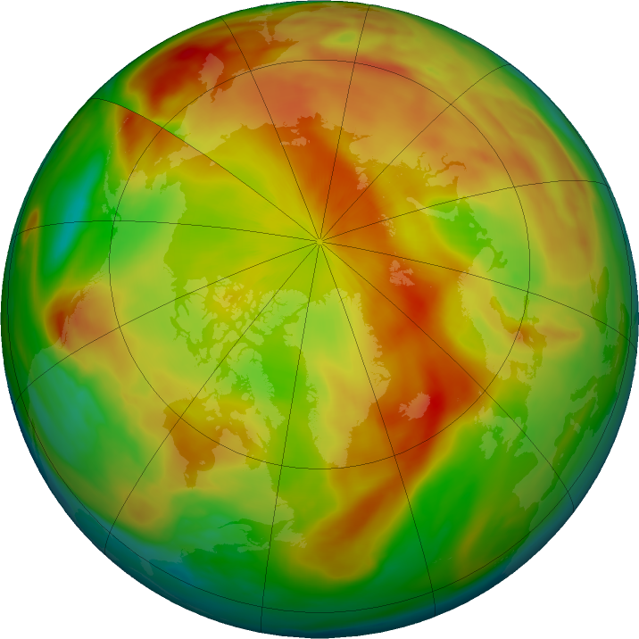 Arctic ozone map for 28 March 2021